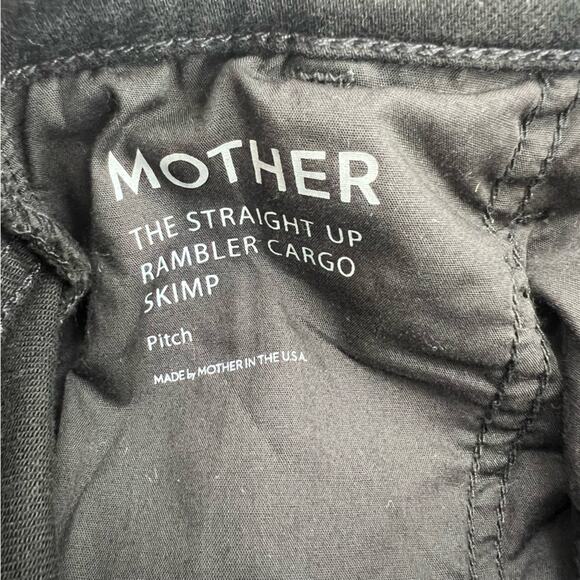 MOTHER Pitch The Straight Up Rambler Cargo Skimp Jeans Size 27 black - Picture 3 of 7
